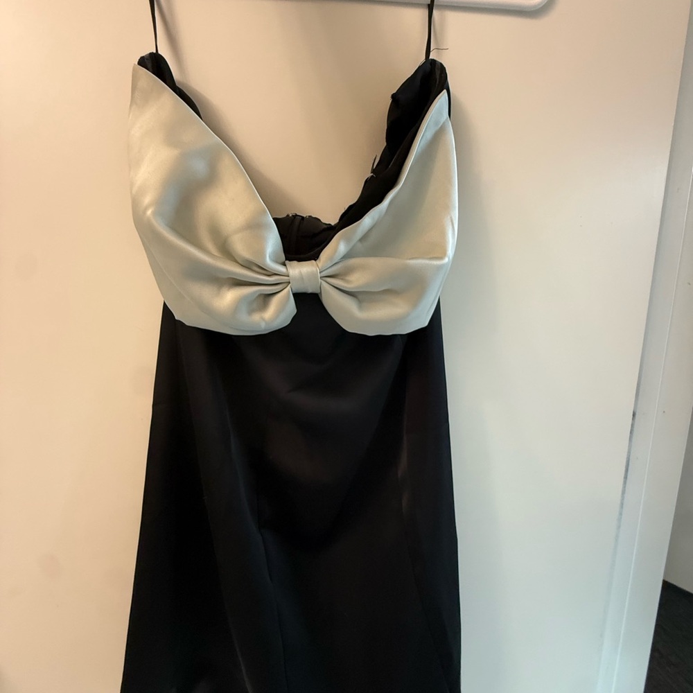 Princess Polly Black and Cream Chemise with Bow Detail